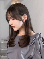 ヴィヴィッド オモテサンドウ(ViViD omotesando)&nbsp;セミロングレイヤー/重ためレイヤー/地毛風グレージュ