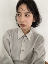 小顔/ネビージュ/ボブルフ/黒髪/ワンレン/銀座