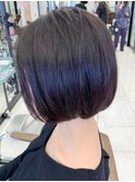 ピンクアッシュ×まるみショートボブ