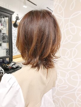 ミッシェル アフロート(michelle afloat) 髪質改善ひし形ふんわり動き簡単まとまるツヤカラーカーブカット