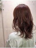 《tomi》ロングレイヤー×ピンクブラウン