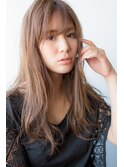 大人かわいいロー レイヤー♪小顔シースルーバング