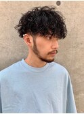 メンズマッシュツイストスパイラルパーマソフトツーブロック