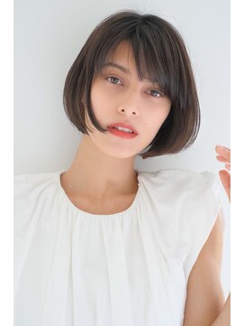 ガリカ 博多(Gallica) 『 束間 & グレージュ』小顔シルエット おしゃれ ミニマムボブ