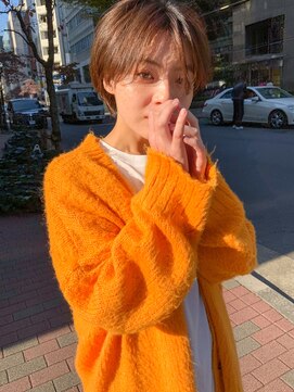 レトン 銀座(leton) テラコッタ/ミニウルフ/くすみブルー/くびれヘア/ウルフマッシュ