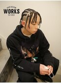メンズコーンロウバングブレイズ