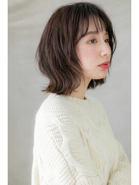 カバーヘア ブリス 川口(COVER HAIR bliss) ナチュラルアッシュくせ毛風くびれボブウルフT3川口20代30代40代