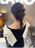 編みおろしポニーテールヘアセット
