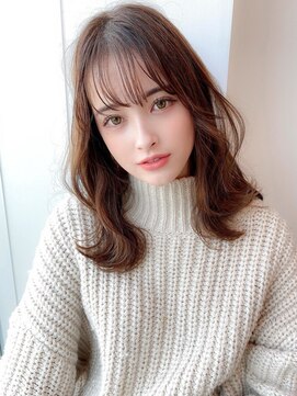 アグ ヘアー レリー 勝田台店(Agu hair lelie) 《Agu hair》長めバング×重軽ウェーブロング