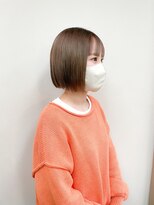 トップヘアー 玉島店(TOP HAIR)&nbsp;《TOPHAIR 玉島店/ ベリー》ミニボブ×ピンクベージュ