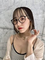 ロンド ストラーダ 心斎橋(Lond strada)&nbsp;マチルダボブ×インナーグレージュ【髪質改善/縮毛矯正】