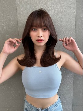 ロンド マーレ 天神大名店(Lond mare) ピンクブラウン/暖色カラー/カシスピンク/韓国ヘア/顔周りカット