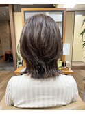 ナチュラルぼかしのミディアムスタイル