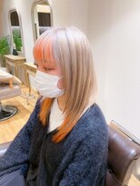 ヘアーアンドスパ フラップス(FLAPS) フルブリーチ~前髪インナー&裾カラー~