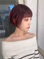 ロカ(roka)&nbsp;大人ナチュラルショートボブ　レイヤーボブ　ピンクブラウン