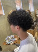 波巻きパーマ