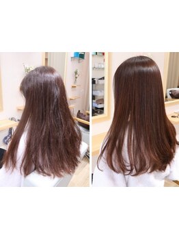 【名古屋/いりなか】髪に潤いが欲しい大人女性から大好評♪エイジング毛を質感形整ストレートで改善◎