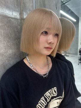 ロンドメリア 天神大名店(Lond Melia) ブロンドカラーでタッセルボブ大人気