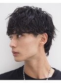 シャドウパーマ黒髪マッシュスパイラルパーマ