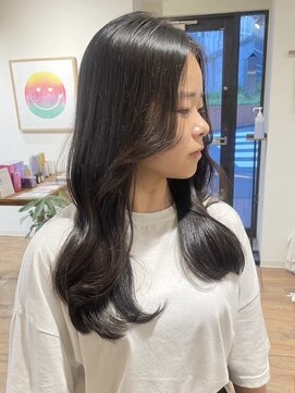 ブリーチなしダブルカラー/韓国/顔まわり/レイヤー/東久留米