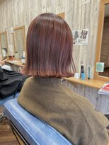 アンサ 城陽寺田店(ANSA)&nbsp;ボブにピンクブラウンでお洒落に