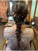 編みおろし/編み下ろし/ヘアセット/お呼ばれヘア/ヘアアレンジ