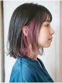 ピンク/ブリーチ/ダブルカラー/インナーカラー