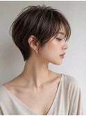 30代40代50代60代 &nbsp;&nbsp;大人 ナチュラルショート ミルクブラウン