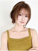 美髪イメチェン愛され小顔カット大人可愛いうるツヤサイドバング