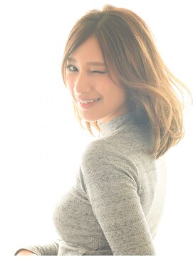 ヘアーサロン ラフリジー(Loufreasy) 大人可愛いミディパーマ×ヌーディベージュ