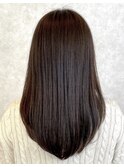 ダークブラウンストレート♪縮毛矯正　髪質改善トリートメント