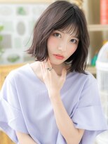 カバーヘア ブリス 上尾西口店(COVER HAIR bliss)&nbsp;バレイヤージュ大人かわいいくせ毛風小顔ボブa上尾20代30代40代