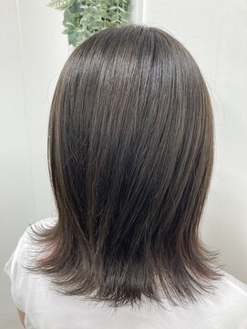 ヘアバイプルーヴ(Hair by PROVE) 外ハネミディアム×アクセントカラー