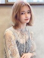 アグ ヘアー マナ 江南店(Agu hair mana) 《Agu hair》透明感カラーの韓国風くびれロブ