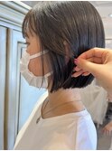 切りっぱなし×ミニボブ