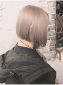 ショコラアッシュ ミニボブ 小顔カット ヘルシーアッシュ 