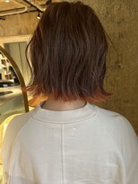 リブロ(liblo) ブラウン × オレンジ／裾カラー