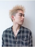 スパイキーショート/束間ツーブロックマッシュ/スパイラルパーマ