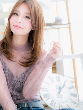 モッズヘア 越谷(mod's hair) 大人かわいい小顔ハイトーンカラーセミディc5越谷20代30代40代