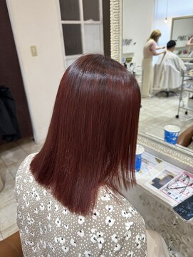 ヘアースペースブルーム リアン 岡町店(HAIR SPACE BLOOM Lien) チェリーブラウン/ブリーチ無しカラー