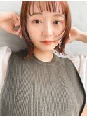 イヤリングカラー　ボブ　大人かわいい　フェザーバング