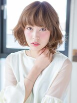 TRE南流山　ミルクティーピンクの小顔ウェーブミディアム♪d