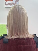 デート 下北沢(DATE) ダブルカラーミルクティーピンクベージュカラーハイトーンカラー