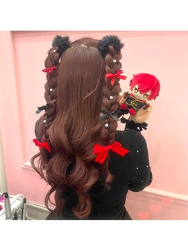 リアン(lien) リボンいっぱいあみたらしハーフツイン☆