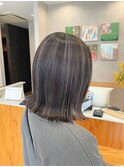 ミディアム/ハイライト/切りっぱなし