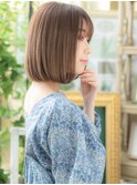 美髪グレーベージュアッシュ前下がりボブディA2浦和20代30代40代