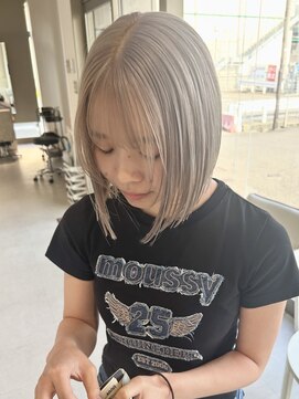 コト 福井大和田店(coto) 福井　大和田　ハイトーンカラー　ホワイトベージュ　ボブヘア