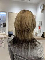 ルルバイアズール 草加店(LULU by azule)&nbsp;デザインカラー，タヌキカラー，ミルクティーベージュ【草加】