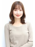 ひし形/オフィス/20代/30代/40代/くびれミディアム/シャギー