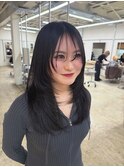 前髪イメチェン韓国風レイヤー